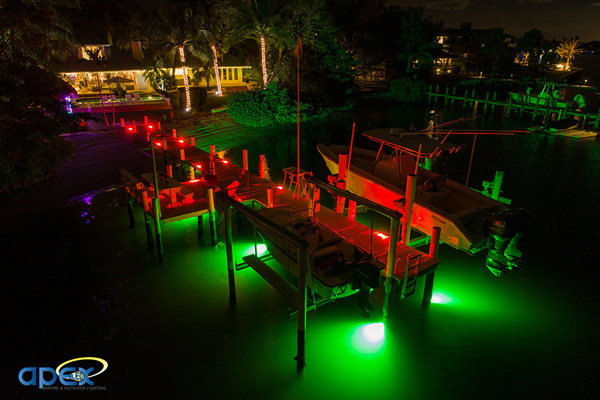 color changing dock lights