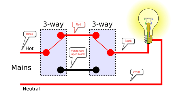 three-way switch circuit diagram