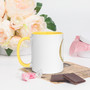 Initial Mug "Q" with Yellow Inside