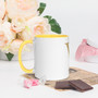 Initial Mug "Y" with Yellow or Blue Inside