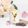 Initial Mug "Y" with Yellow or Blue Inside