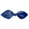 Navy Blue Leather Bow Clip