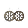 Wood Floral  Earring