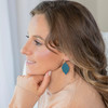 Teal Signature Leather Earring