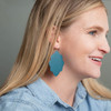 Teal Signature Leather Earring