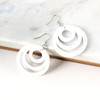 White Lunar Hoop Earring