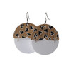 Tan & Black Heart Crescent Earring