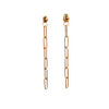 Gold Paperclip Backdrop Earring