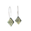 Meadow Green Leaf Hoop Earring