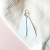 White Tear Drop Earring