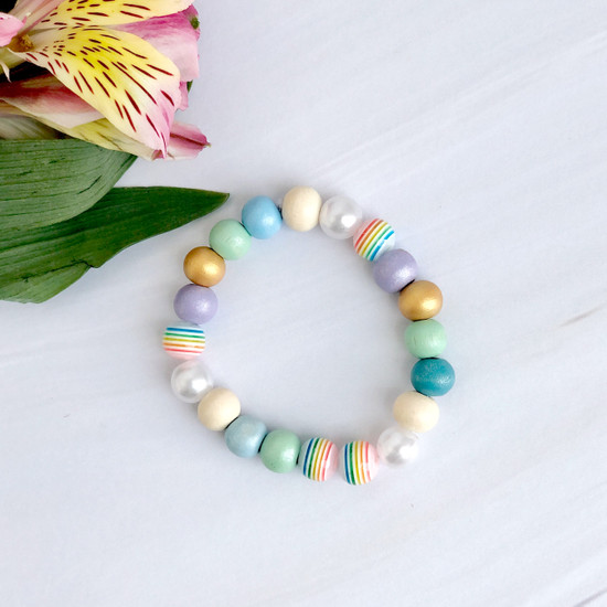12mm baby acrylic beaded bracelets colorful| Alibaba.com