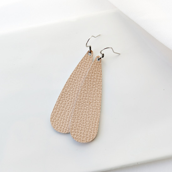 Nude Tear Drop Earring