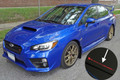 Rally Armor 15-21 Subaru WRX/STI (Sedan ONLY) White UR Mud Flap w/ Black Logo - MF32-UR-WH/BLK - Installed 2