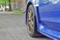 Rally Armor 15-21 Subaru WRX/STI (Sedan ONLY) White UR Mud Flap w/ Black Logo - MF32-UR-WH/BLK - Installed 4