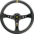 OMP Dished Steering Wheel Corsica 330/Black In Suede Leather With Anodized Spokes - OD0-2012-071