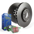 EBC S11 Greenstuff 2000 Rear Brake Pads and Gray RK Rear Rotors Kit For 2013-20 Subaru BRZ, 09-11 FXT - S11KR1123
