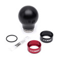 COBB Subaru 6-Speed Weighted COBB Shift Knob - Black w/ Black and Red Collar - 213360-BK - Product Layout