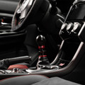 COBB Subaru 6-Speed Weighted COBB Shift Knob - Black w/ Black and Red Collar - 213360-BK - Install 2