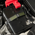 IAG Subaru Battery Tie Down - Neon Yellow Installed