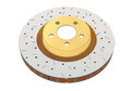 DBA Rear 4000 Series XS Gold Drilled & Slotted Brake Rotor For 2013+ Subaru BRZ