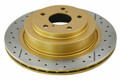 DBA Rear Street Series XGold Drilled & Slotted Brake Rotor For 2006-07 Subaru WRX, 05-08 LGT