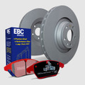 EBC S12 Redstuff Rear Brake Pads and Rear RK Premium Rotors Kit For 2018-21 Subaru WRX STI w/ Brembo Calipers