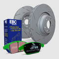 EBC S2 Greenstuff Front Brake Pads and Ultimax Slotted Front Rotor Kit For 2022-24 Subaru WRX