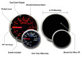 Prosport 52mm Amber / White Electrical Boost Gauge - Specs