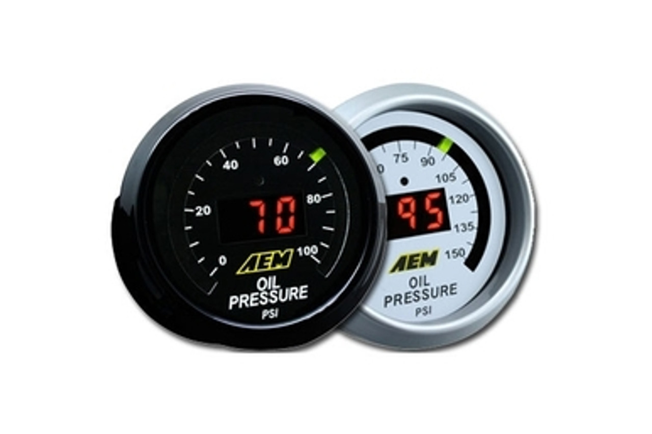 AEM 52mm Digital Display Oil or Fuel Pressure 0-100 PSI Gauge - 30-4401