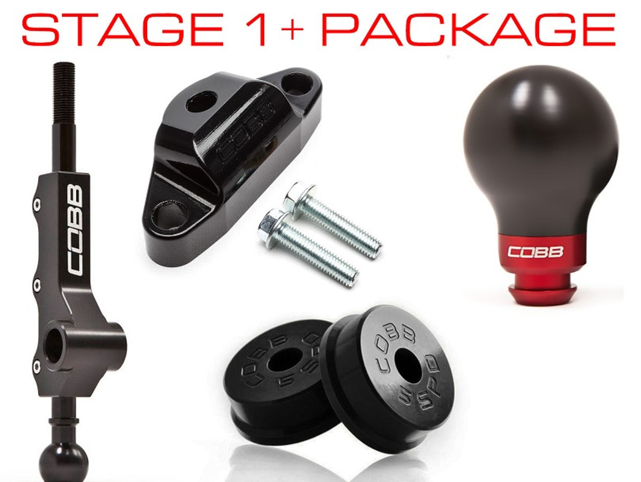 Cobb Stage 1+ Drivetrain Package w/ Wide Barrel Shifter - Race Red