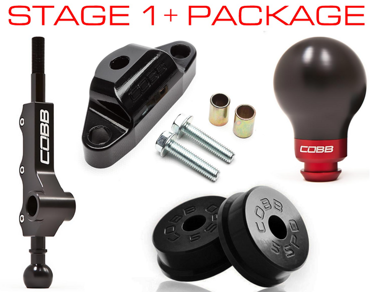 Cobb Stage 1+ Drivetrain Package w/Tall Shifter- Black