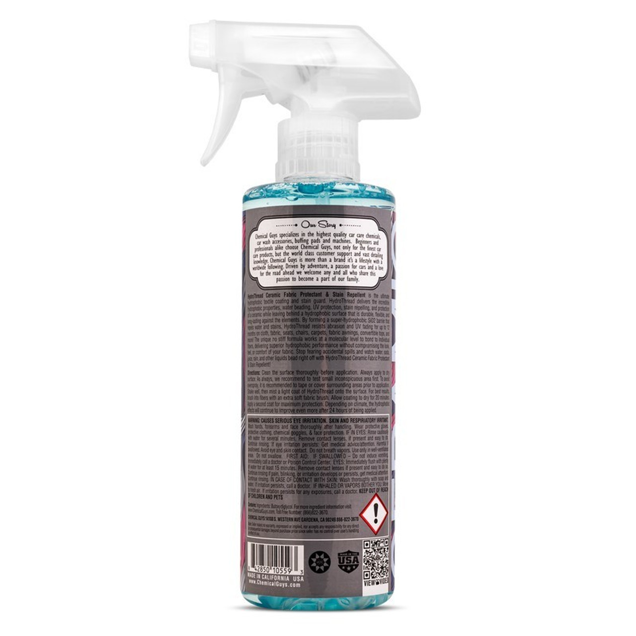 Chemical Guys HydroThread Ceramic Fabric Protectant & Stain Repellent - Label