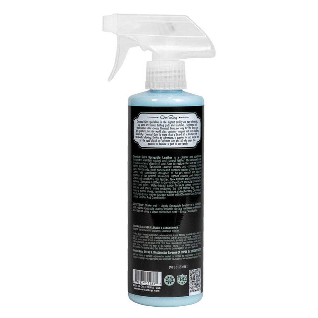Chemical Guys Sprayable Leather Cleaner & Conditioner In One - Label
