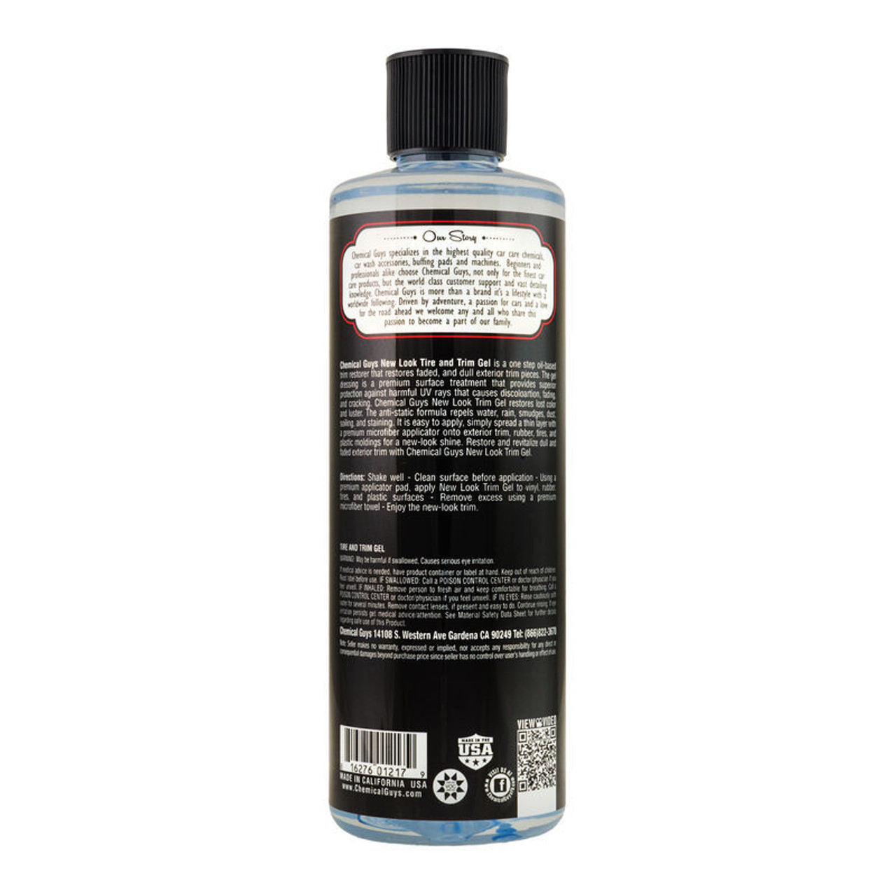 Chemical Guys Tire & Trim Gel for Plastic & Rubber - Label