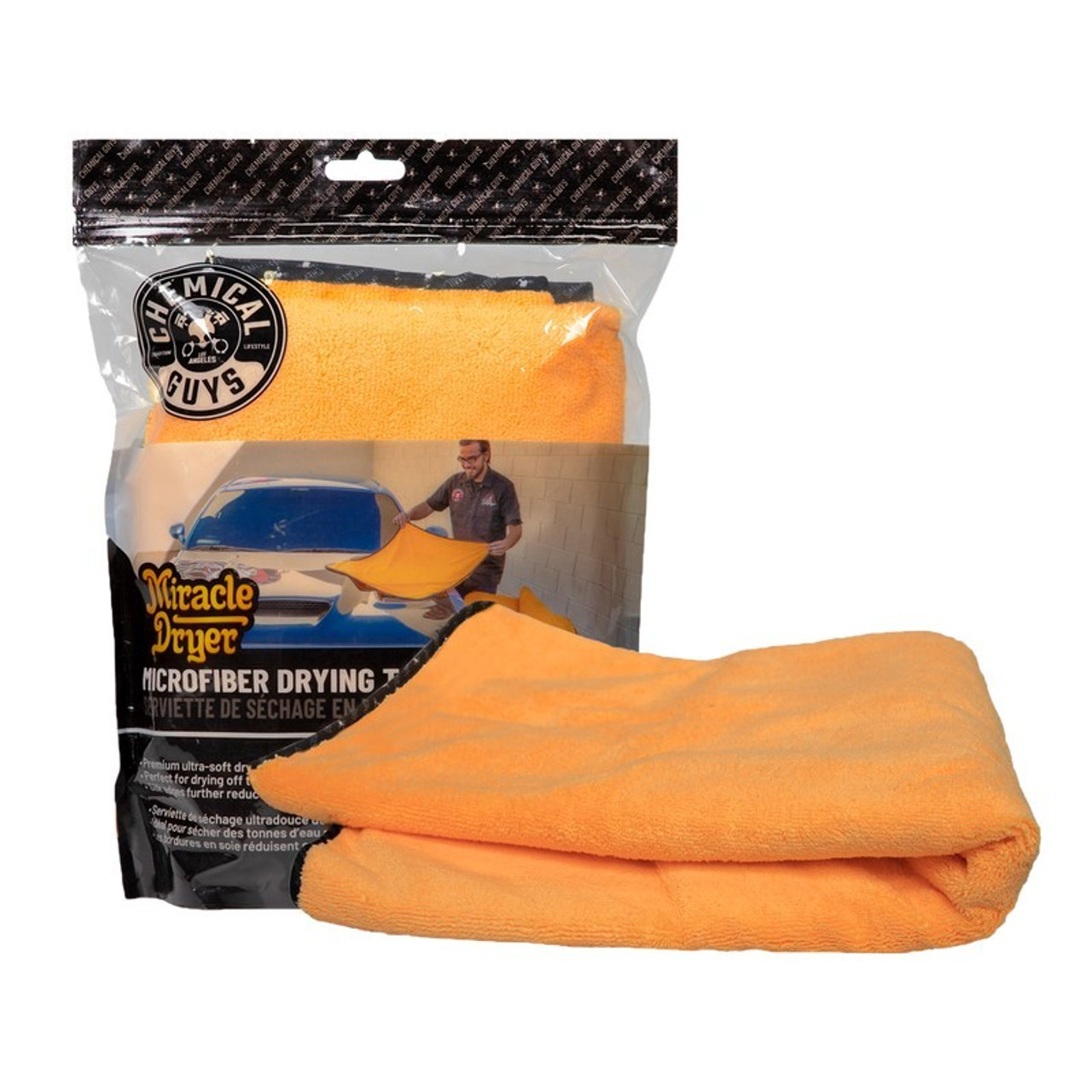 CHEMICAL GUYS MIC_781_01 Waffle Weave Gray Matter 70/30 Blend Microfiber  Drying Towel with Silk Edging, 25 x 36