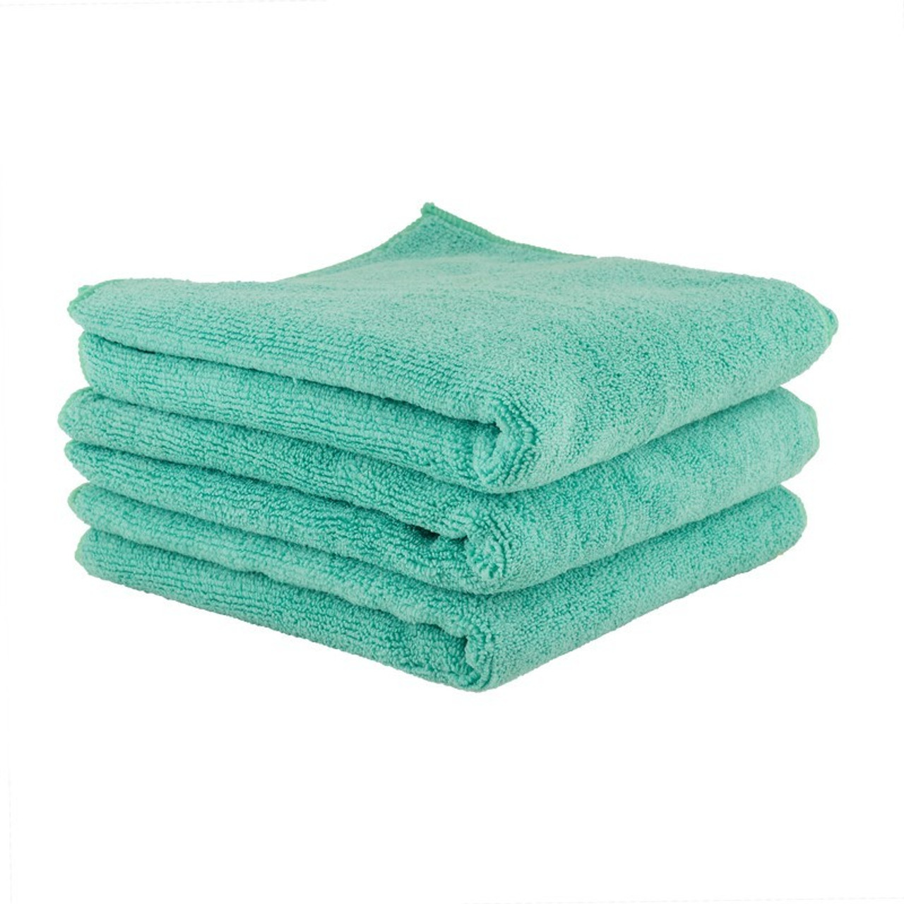 Chemical Guys Workhorse Professional Microfiber Towel (Exterior)- 16in x  16in - Green - 3 Pack (P16)