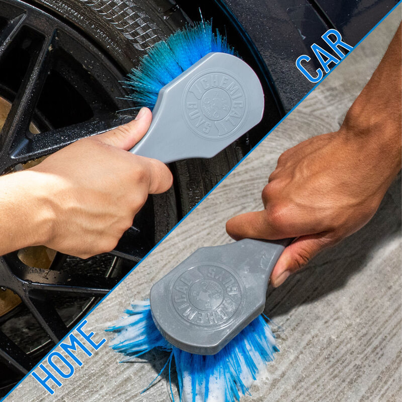 Chemical Guys Stiffy Brush For Tires - Blue - Use 1