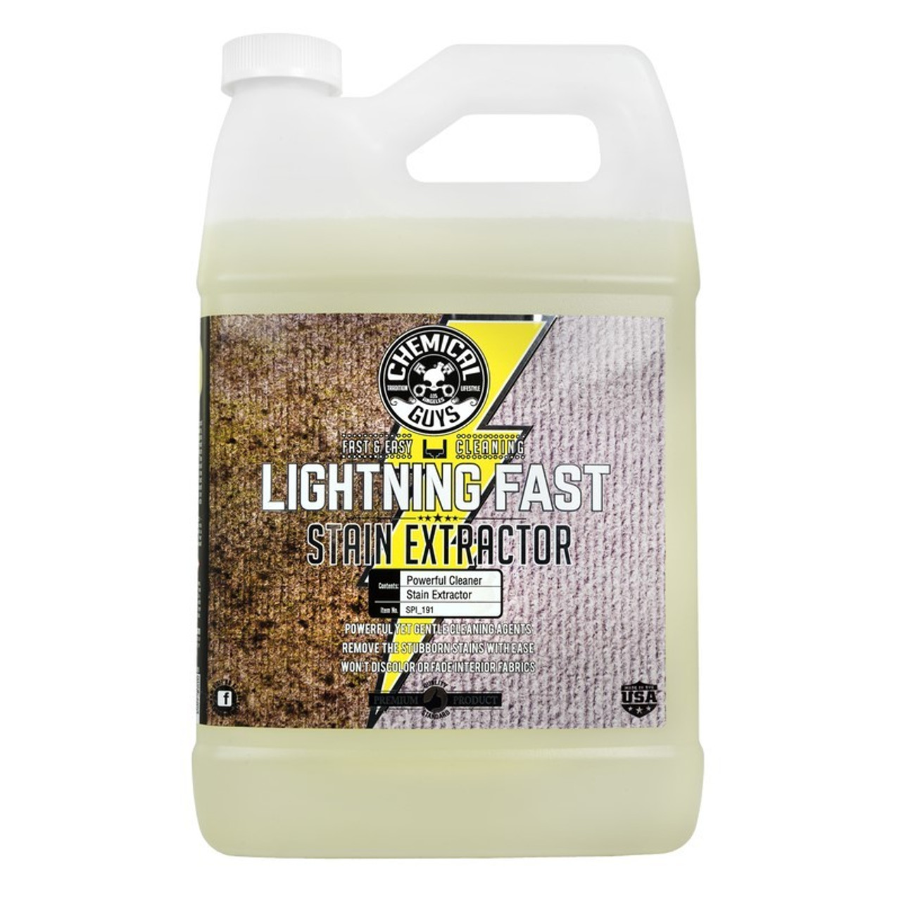 Chemical Guys Foaming Citrus Fabric Clean Carpet and Upholstery Shampoo 16oz