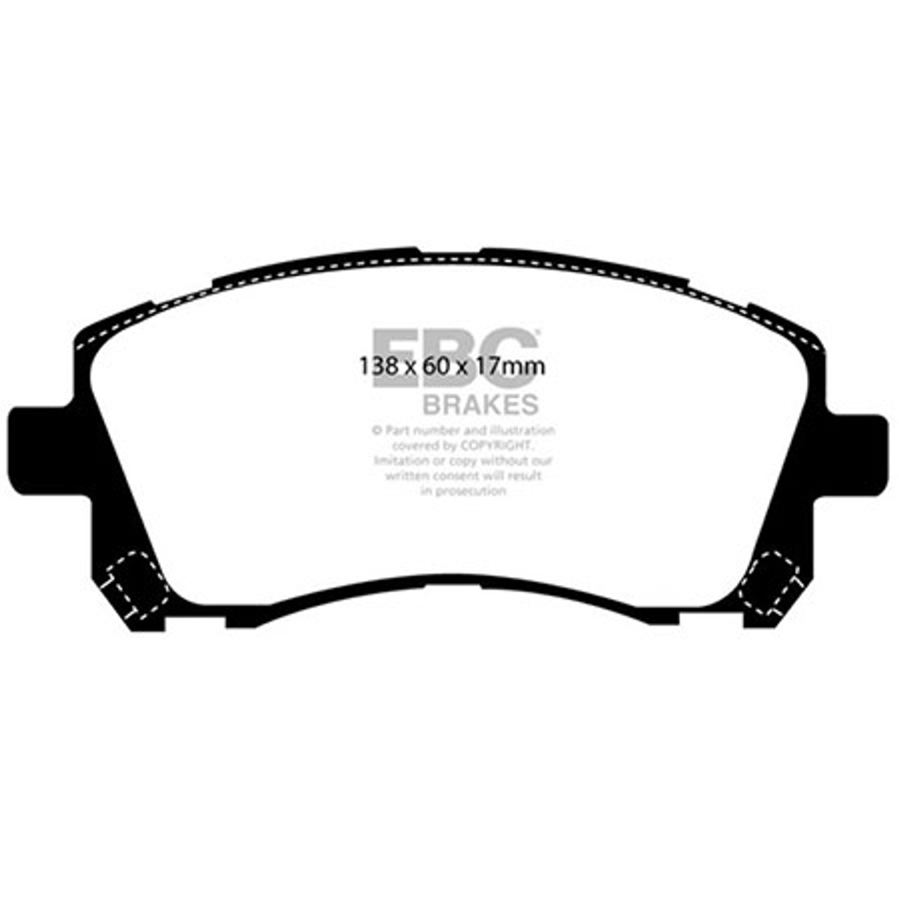 バット RS EBC Redstuff Front Brake Pads for 02-03 WRX, 98-01 Impreza RS
