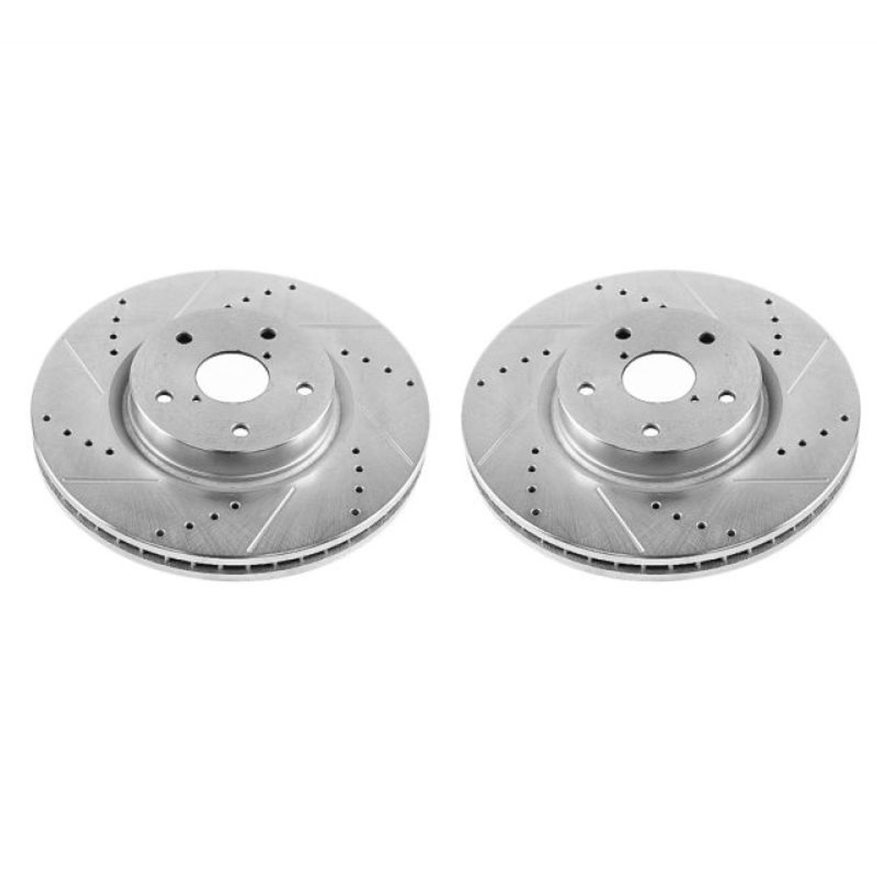 Power Stop Evolution Drilled & Slotted Front Rotors For 2015-21 Subaru WRX - Pair