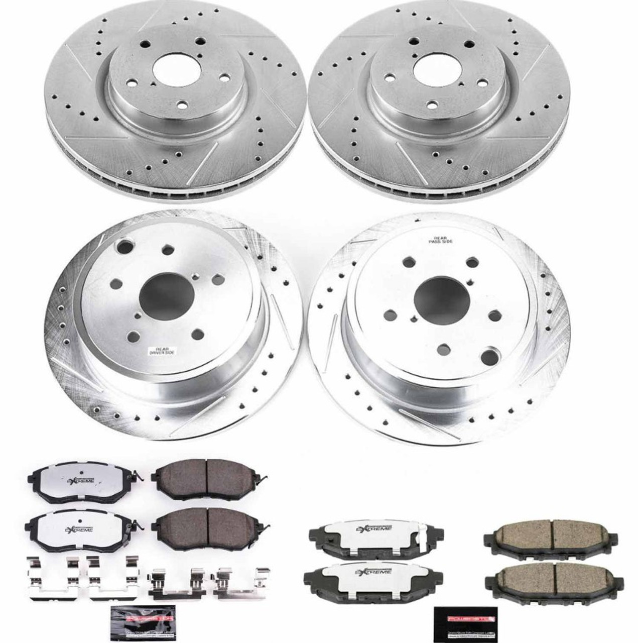 Power Stop 15-19 Subaru WRX Front & Rear Z26 Street Warrior Brake Kit