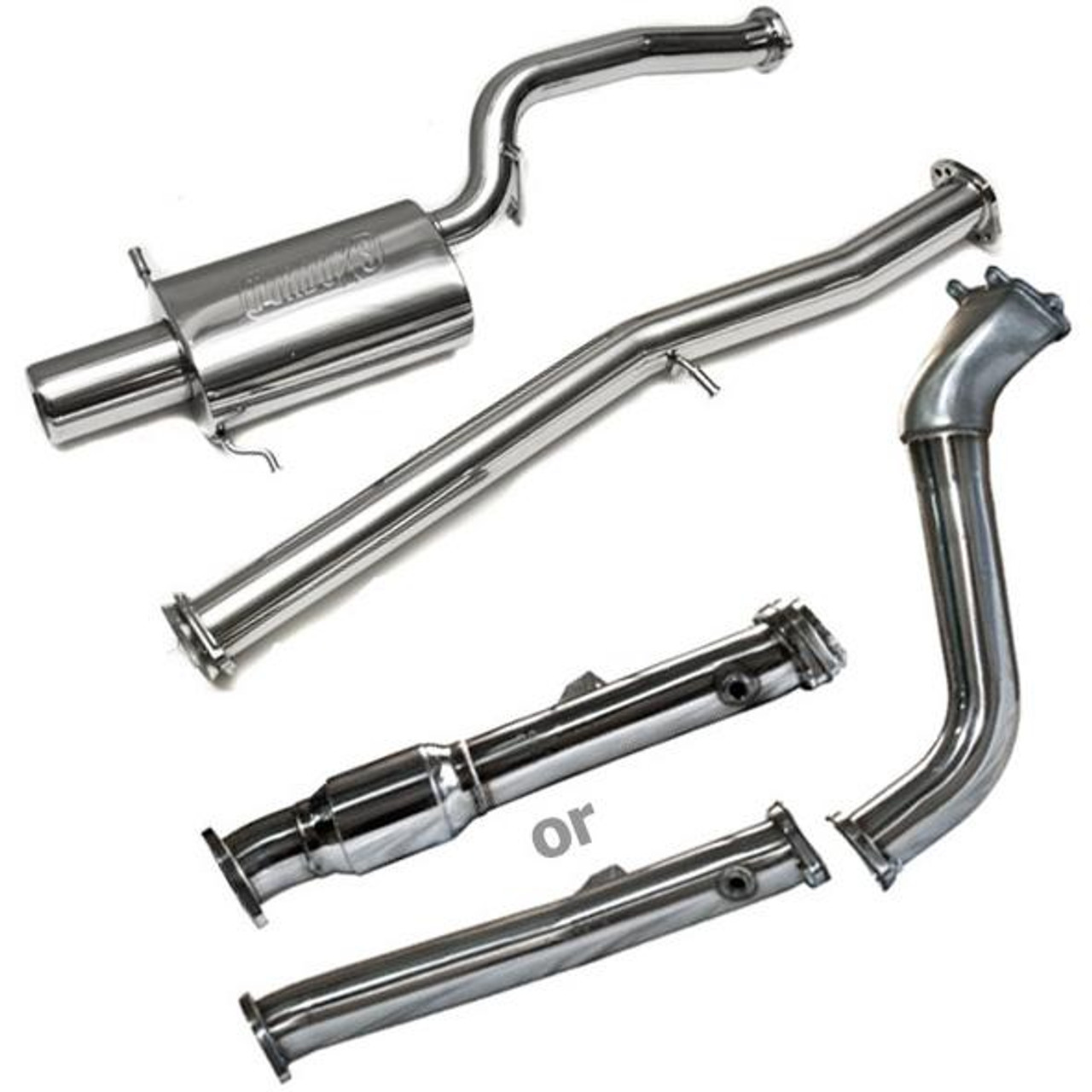 Turbo XS 02-07 WRX/STI Catted Standard Muffler Turboback Exhaust