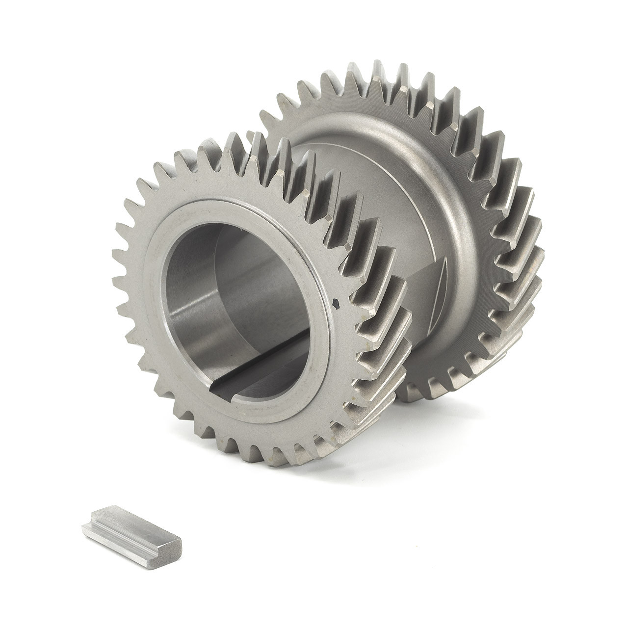 The drive-driven bevel gear assembly installed in the accessory gear box.