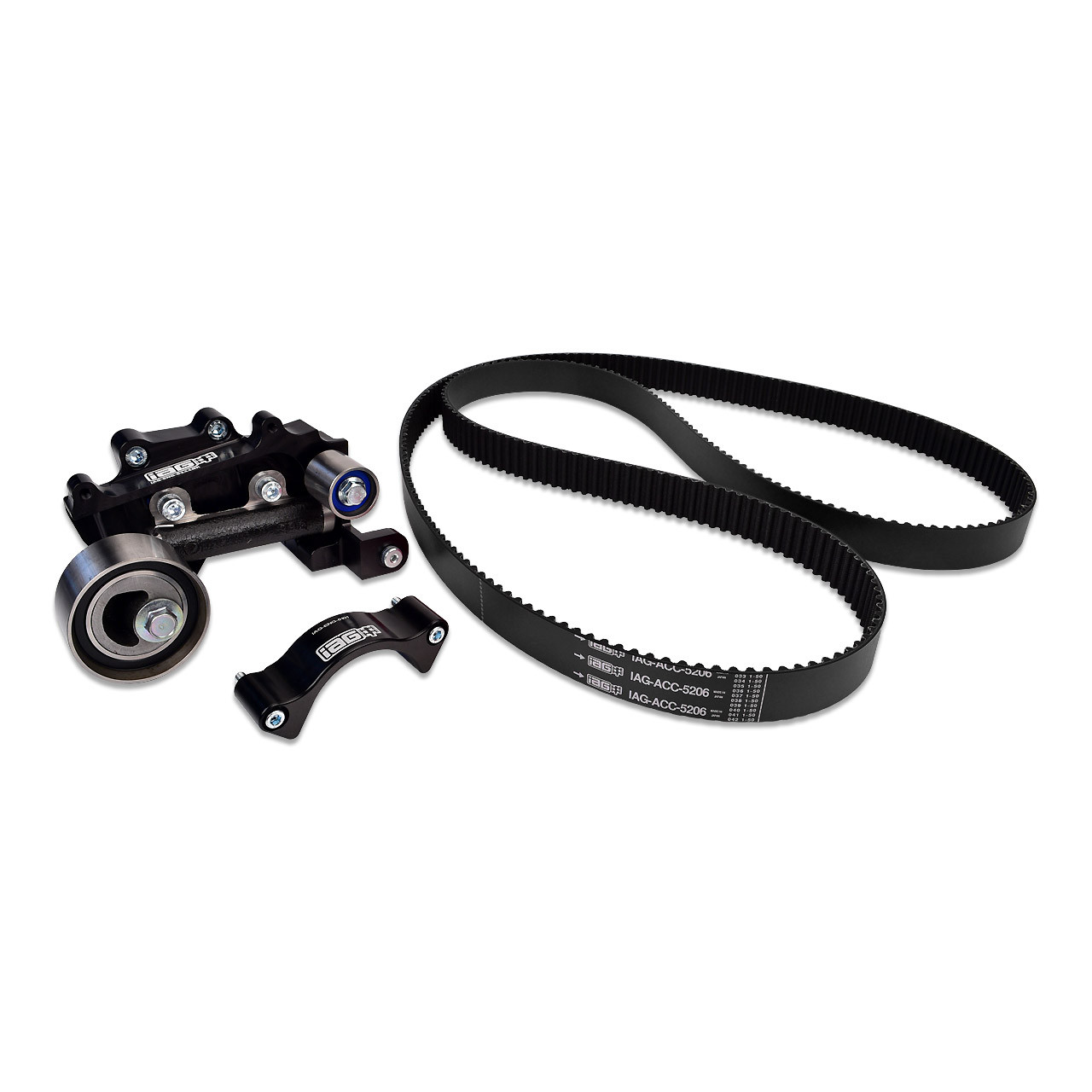 IAG Timing Guide, Comp Tensioner, & Red Racing Timing Belt Kit for 02-14 WRX, 04-21 STI