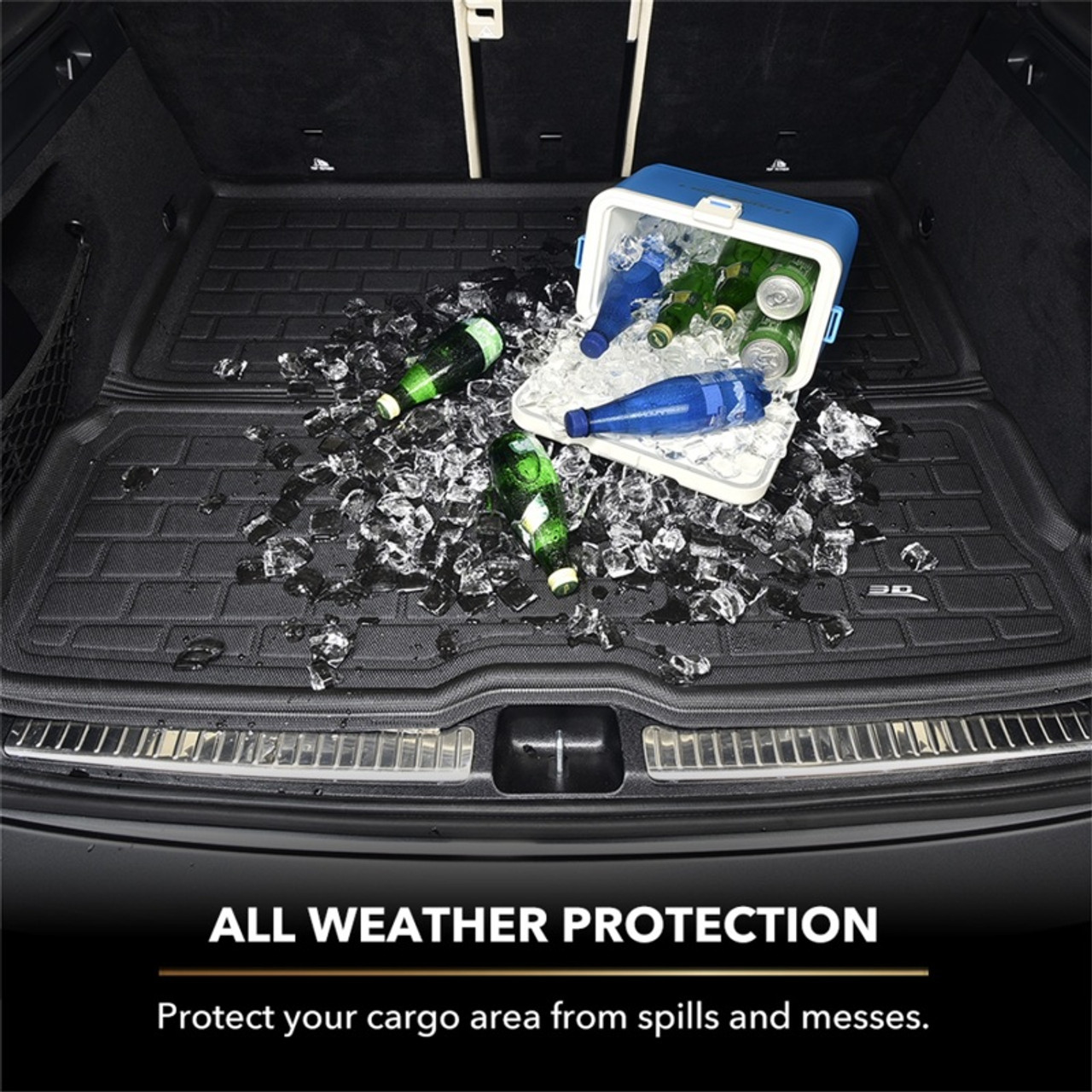 3D Maxpider 2022 Subaru Forester Kagu Black Cross Fold Cargo Liner - All Weather Protection