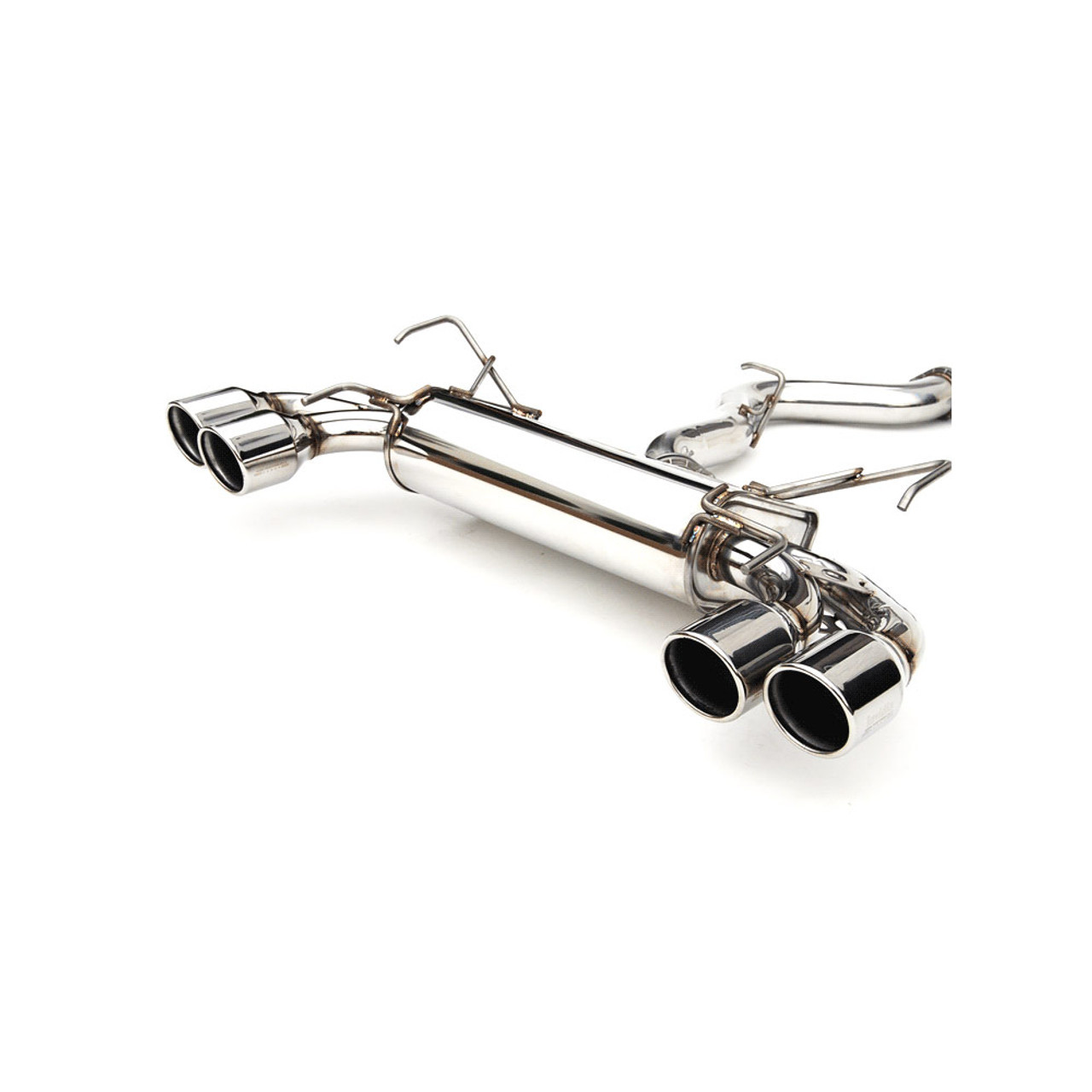 Invidia 08+ STi Hatch Dual Q300 Stainless Steel Tip Cat-back Exhaust - Angle