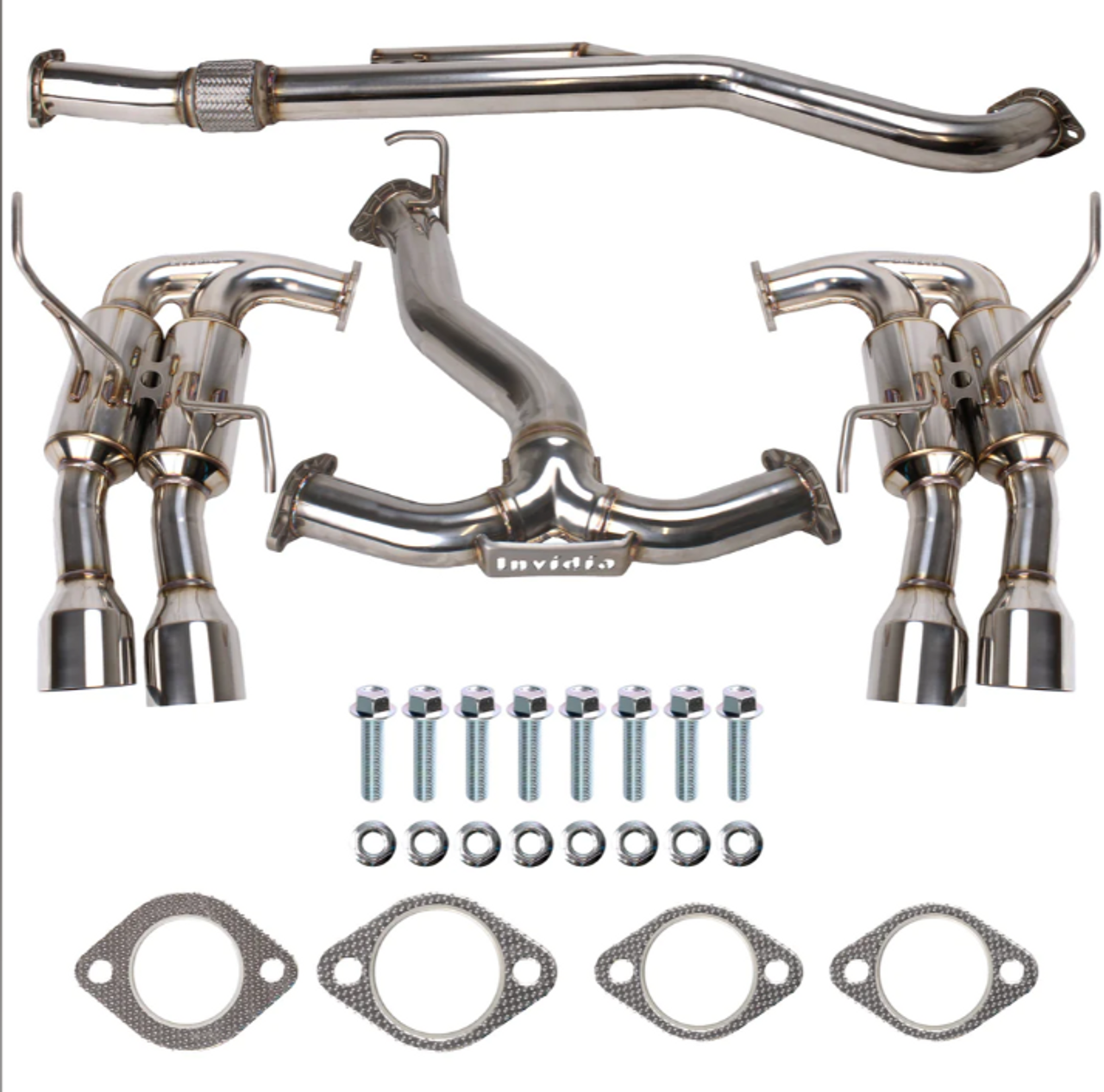 Invidia 2022+ Subaru WRX Gemini Single Layer Quad Stainless Steel Tip Cat-Back Exhaust