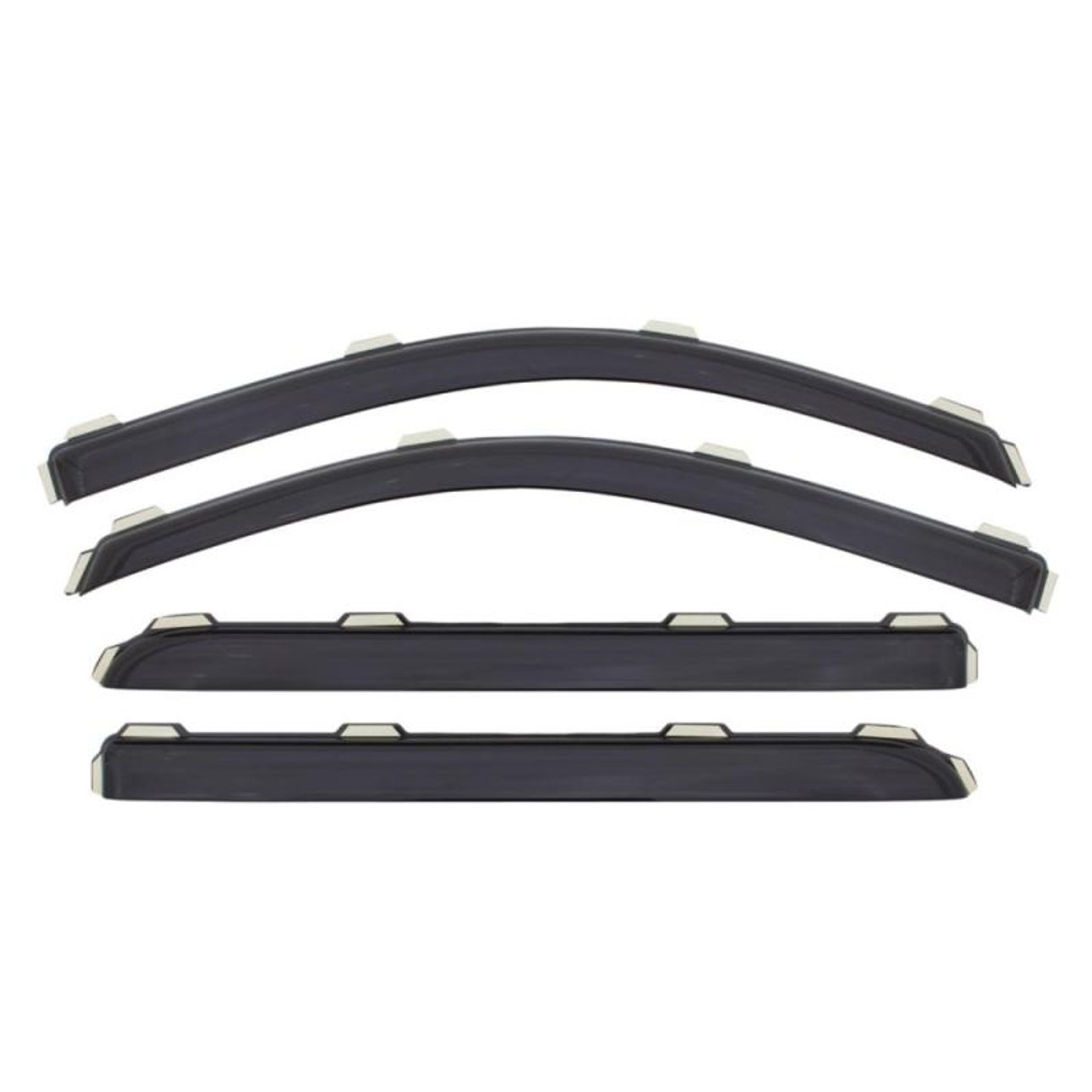 AVS 10-14 Subaru Outback Ventvisor In-Channel Front & Rear Window Deflectors 4pc - Smoke - 194484 - Parts Layout