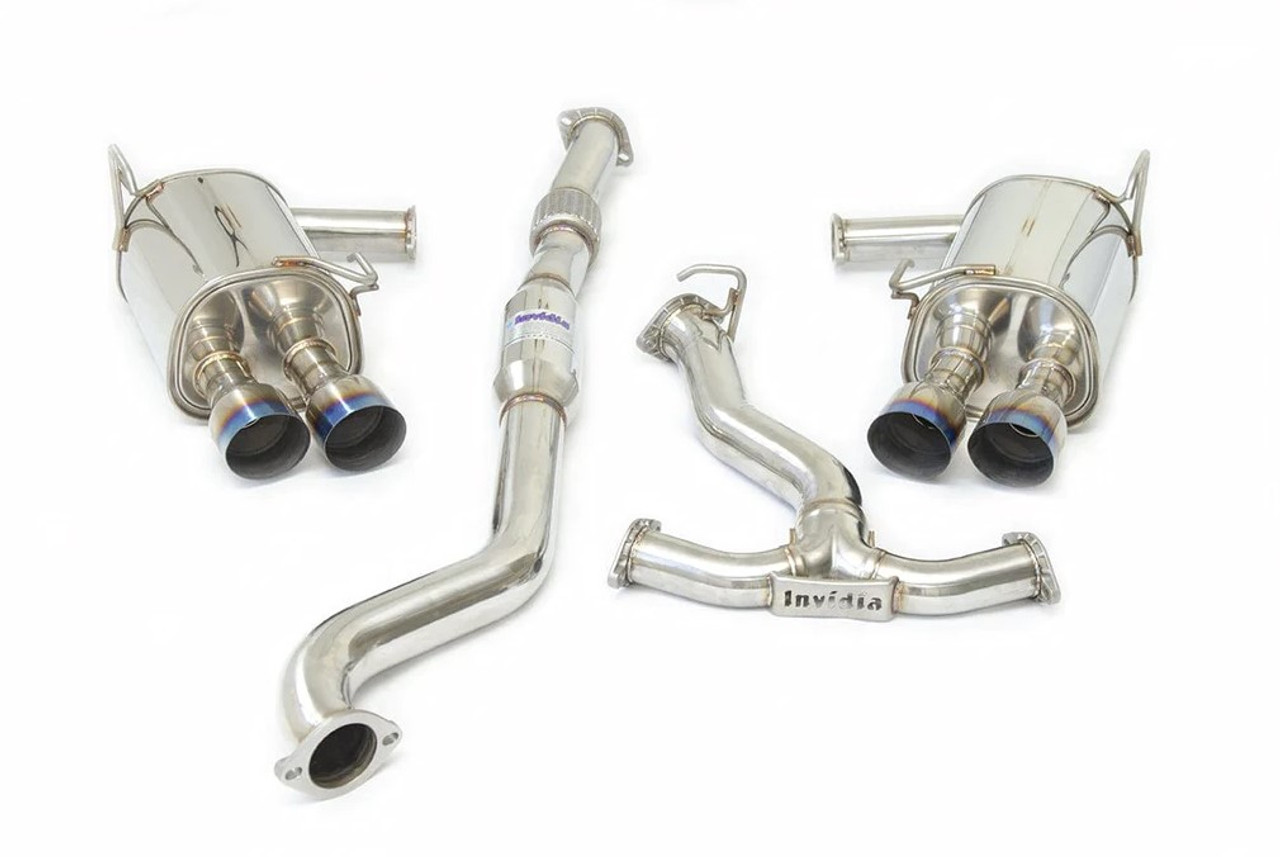 Invidia 2022+ Subaru WRX Q300 Single Layer Titanium Burnt Quad Tip Cat-back Exhaust