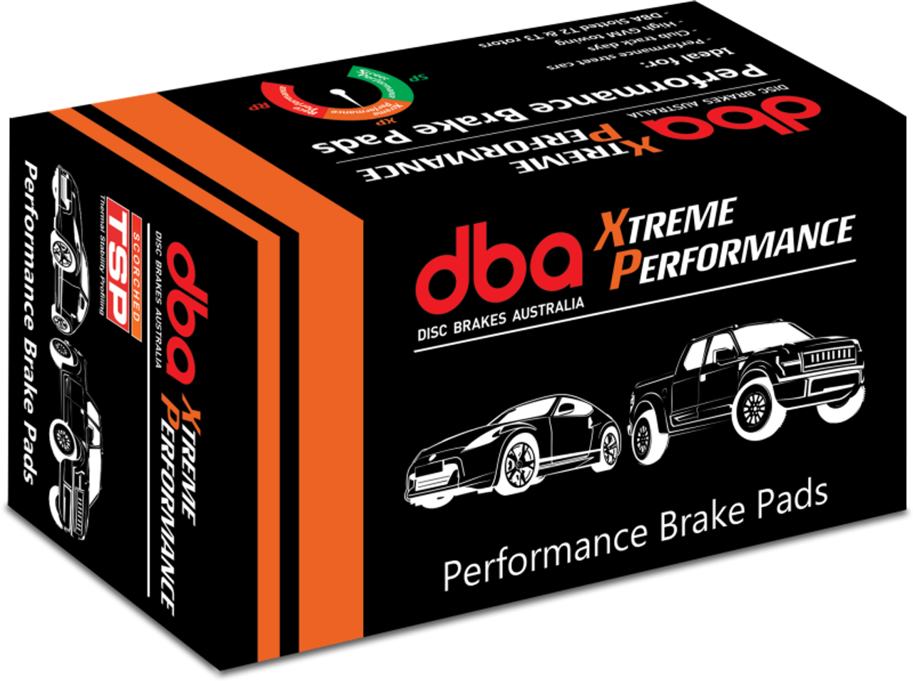 DBA Rear Xtreme Performance Brake Pads For 2002-07 Subaru WRX - DB1672XP - in package